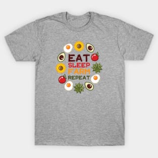 Eat Sleep Farm Repeat | Lime Green T-Shirt